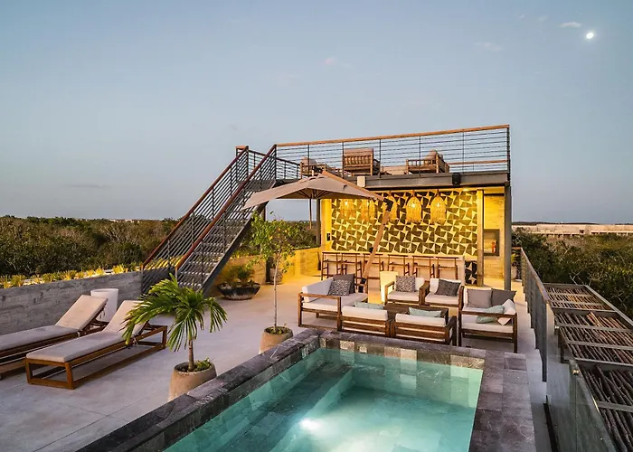 Waterworld 1br Cenote Rooftop Pools Gym Apartment Tulum
